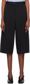 Shang Xia Black Pinched Seam Trousers In Black