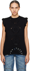 Andersson Bell Black Marlen Flower Vest In Black