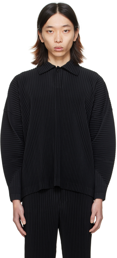 Issey Miyake Black Monthly Color January Polo In 15-black