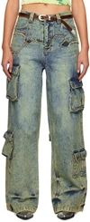 Andersson Bell Blue Simiz Jeans In Coated Yellow