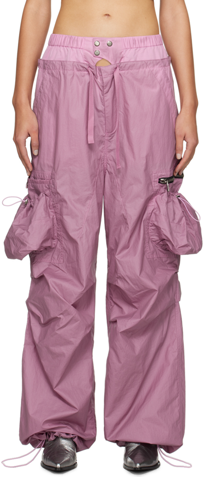 Andersson Bell Pink Balloon Cargo Pants In Dusty Pink
