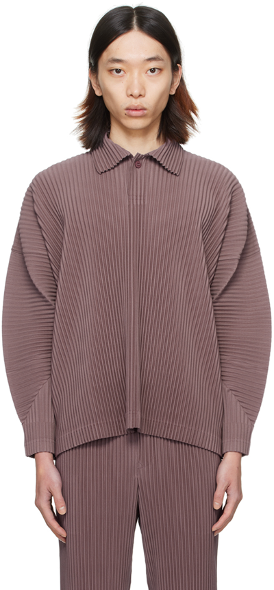 Issey Miyake Purple Monthly Color January Polo In 46-rose Brown