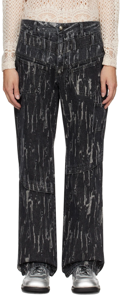 Andersson Bell Black Layered Jeans
