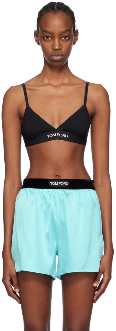 Tom Ford Black Triangle Bra In Lb999 Black