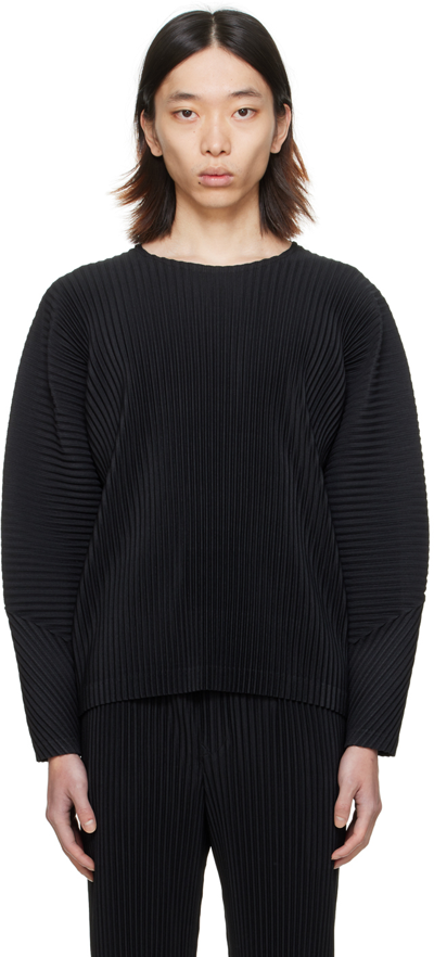 Issey Miyake Black Monthly Color January Long Sleeve T-shirt In 15-black