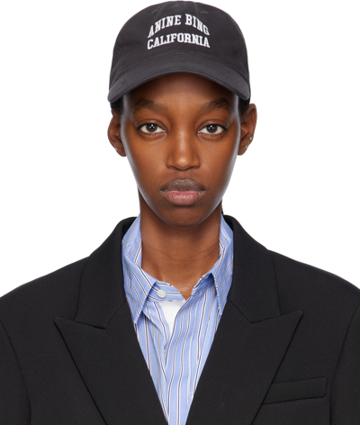 Anine Bing Jeremy Cotton Baseball Cap In Black