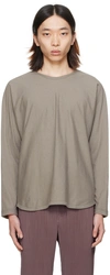 ISSEY MIYAKE TAUPE RELEASE-T 1 LONG SLEEVE T-SHIRT