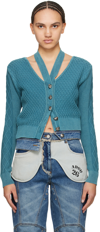 Andersson Bell Blue Sonya Cardigan In Teal Blue