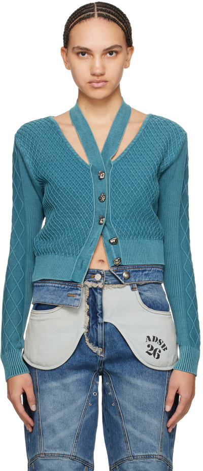 Andersson Bell Blue Sonya Cardigan In Teal Blue