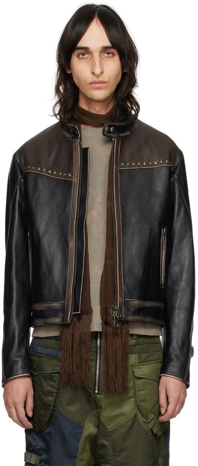 Andersson Bell Black Vintage Leather Jacket | ModeSens
