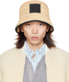 Jacquemus Beige & Black 'le Bob Soli' Hat In 990 Black