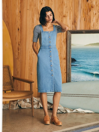 Faherty Organic Cotton Denim Remi Dress In Hanalei Wash