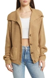 Petal And Pup Amelia Oversize Cardigan In Camel