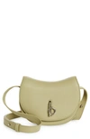 Burberry Mini Rocking Horse Leather Shoulder Bag In Green