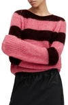 Allsaints Lana Mohair-blend Sweater In Pink