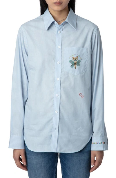 Zadig & Voltaire Taskiz Shirt In Bleu