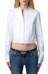 ZADIG & VOLTAIRE THEBY PINTUCK BUTTON-UP SHIRT