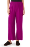 Eileen Fisher Organic Linen Crop Wide Leg Pants In Rhapsody