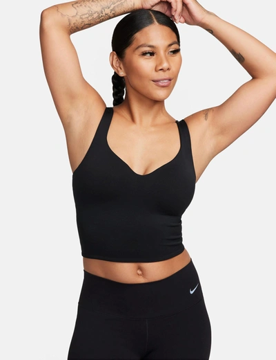 Nike Women's Alate Medium-support Padded Sports Bra Tank Top In Black