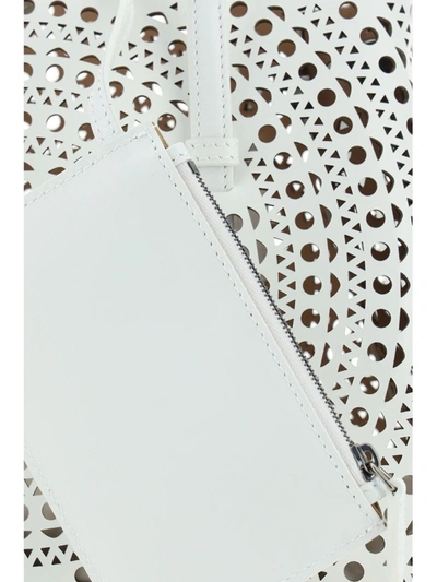 Alaïa White Mina 25 Shoulder Bag In Blanc Optique