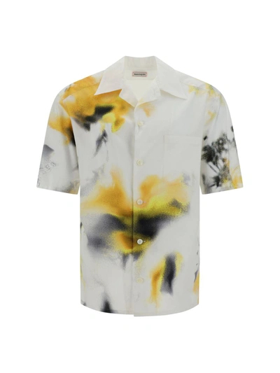 Alexander Mcqueen Shirts In White/yellow