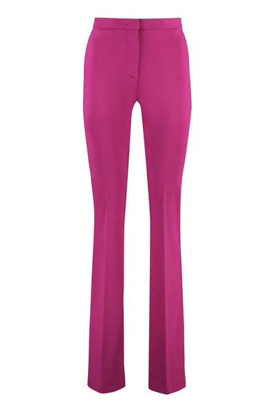 Pinko Hulka Flare Leg Pants In Cyclamen