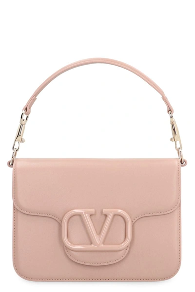 Valentino Garavani Valentino  - Locò Leather Shoulder Bag In Pink
