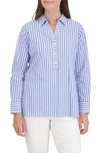 FOXCROFT FOXCROFT PAMELA STRIPE BLOUSE