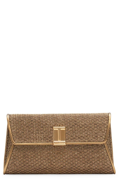 Tom Ford Nobile Metallic Textured Chain Shoulder Bag In 1y014 Dark Gold