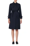 SANDRO BELTED WOOL BLEND TRENCH COAT