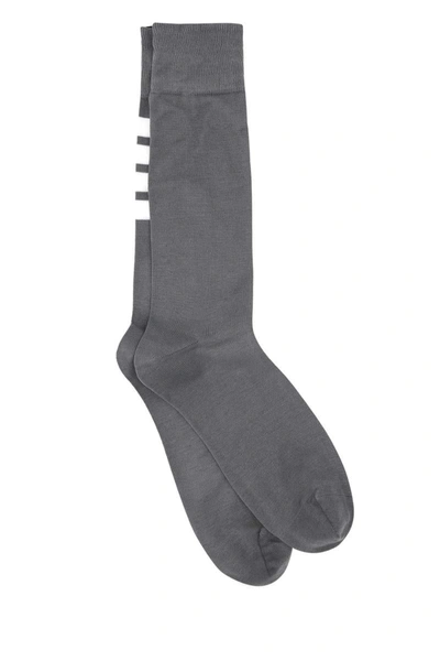 Thom Browne 4bar Socks In Gray