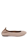 Lanvin Round Toe Ballet Flats In Nude Leather In Nude