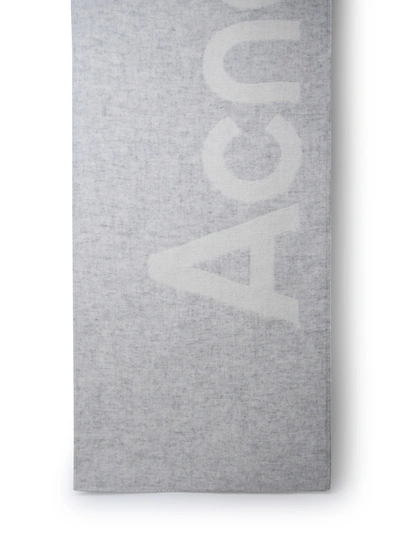 Acne Studios Woman Sciarpa Logo In Gray
