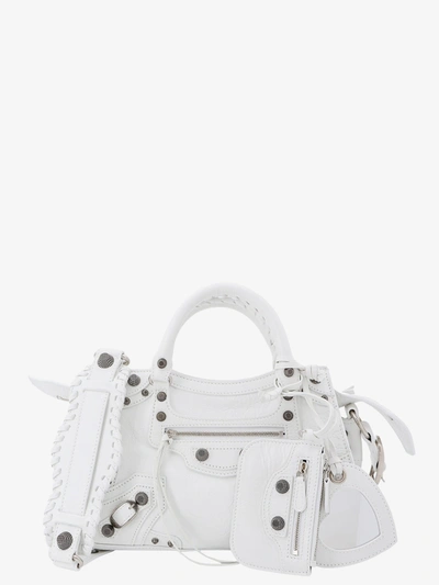 Balenciaga Woman Neo Cagole Xs Woman White Shoulder Bags