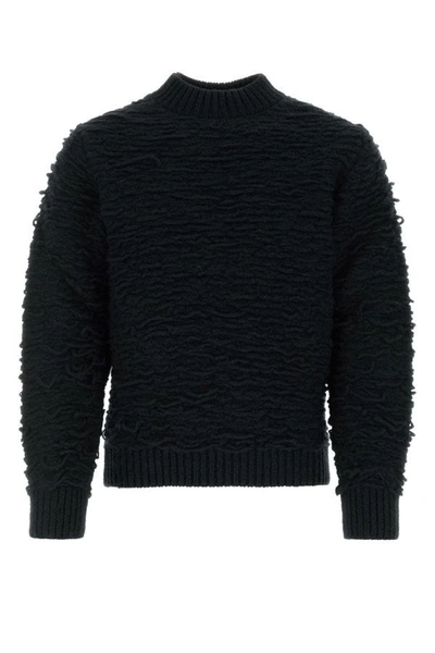 DRIES VAN NOTEN DRIES VAN NOTEN MAN BLACK WOOL SWEATER