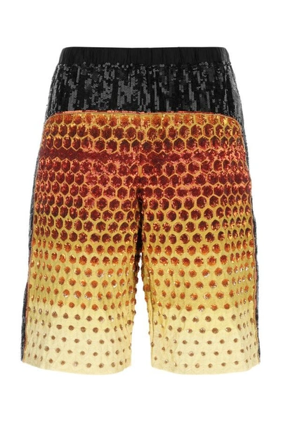 DRIES VAN NOTEN DRIES VAN NOTEN MAN EMBELLISHED COTTON BERMUDA SHORTS