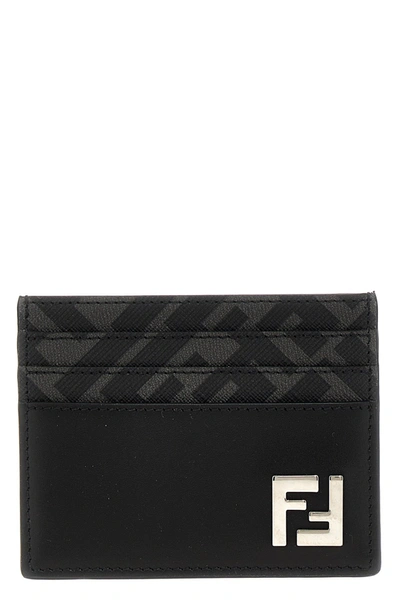 Fendi Men 'ff Squared' Card Holder In Black