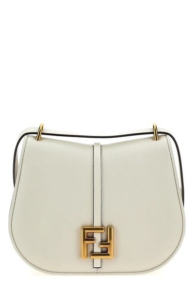 Fendi Small C'mon Leather Crossbody Bag In White