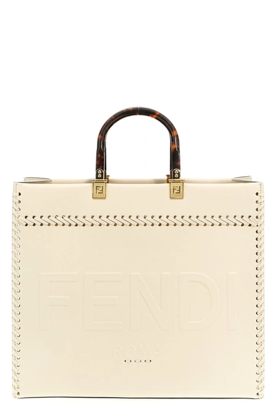 Fendi Women ' Sunshine Medium' Shopping Bag In White