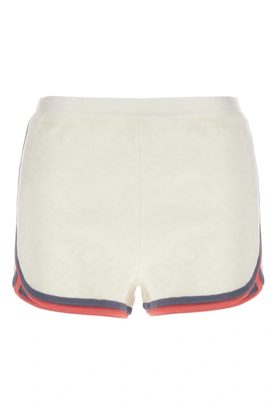 Fendi Women Logo Shorts In White