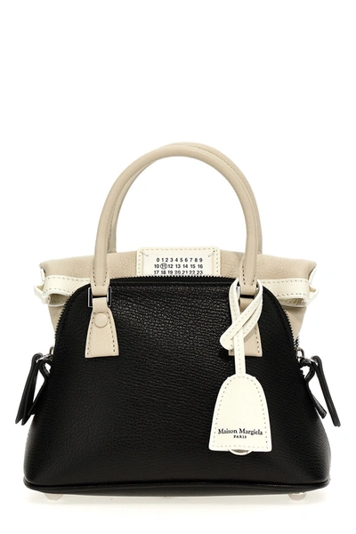 Maison Margiela 5ac Classique Micro Hand Bags White/black In Multicolor