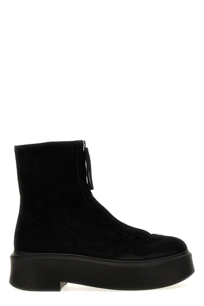 The Row Zipped Boot Boots, Ankle Boots Black