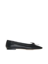 Aeyde Womens Dark Brown Delfina Bow-embellished Velvet Ballet Flats In Black