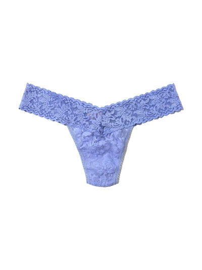 Hanky Panky Signature Lace Low Rise Thong In Blue