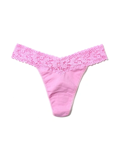 Hanky Panky Supima® Cotton Original Rise Thong In Pink