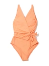 Hanky Panky Wide Strap Wrap One Piece Swimsuit In Orange