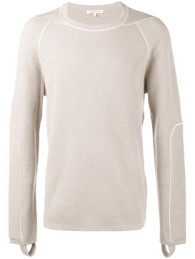 Helmut Lang Combo Waffle Knitted Jumper In Neutrals