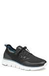 Johnston & Murphy Amherst Lug Sole Sneaker In Black Knit