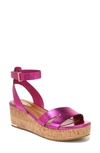 Sarto By Franco Sarto Primrose Platform Wedge Sandal In Fuchsia Pink