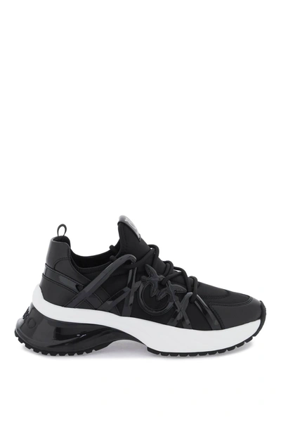 Pinko Slip-on Sneakers With Love Birds Detail In Black